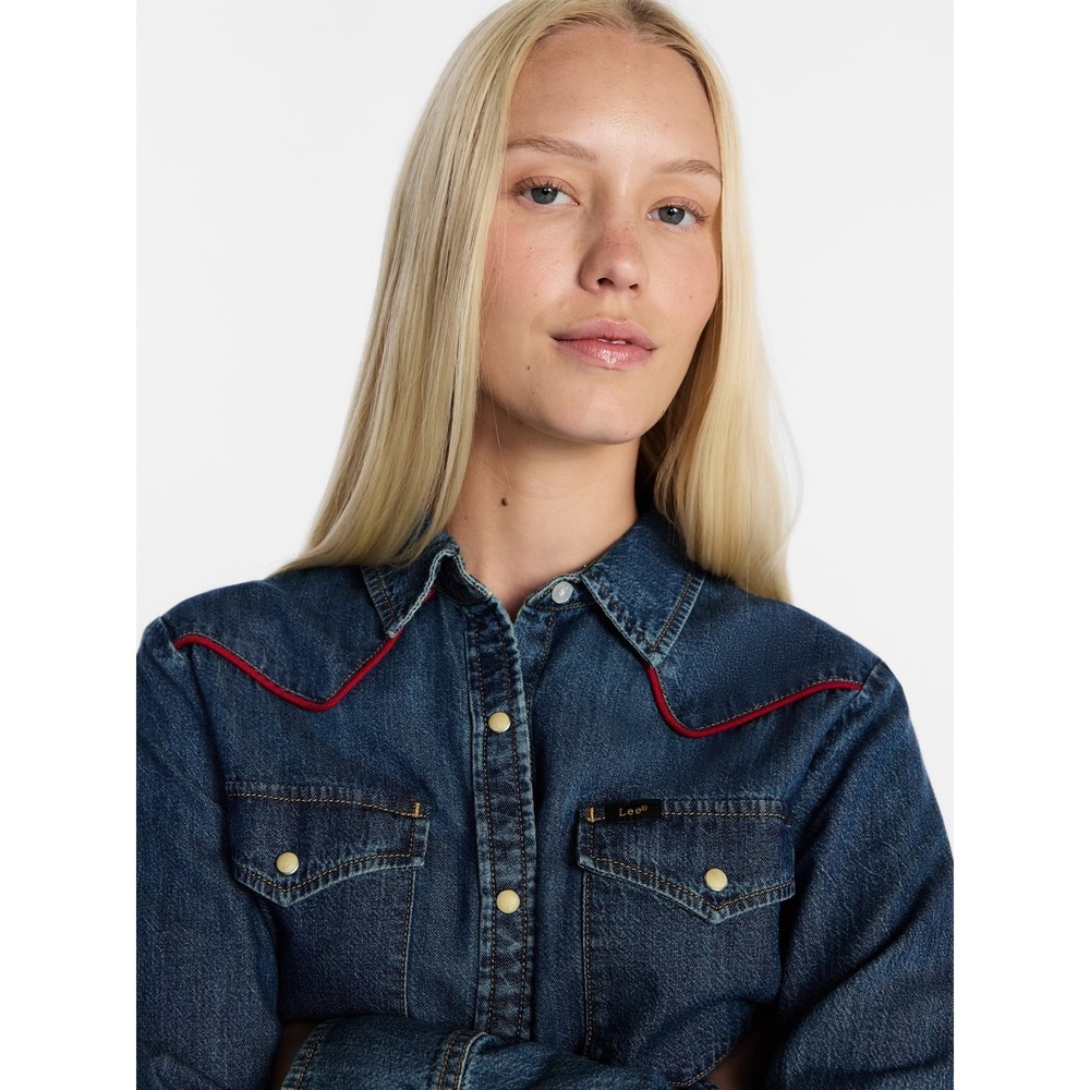 Kacey Lee x Kacey Musgraves Women's Denim Western Shirt- Size Small - Picture 7 of 7